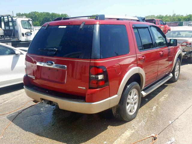 1FMEU64E27UA84467 - 2007 FORD EXPLORER E BURGUNDY photo 4