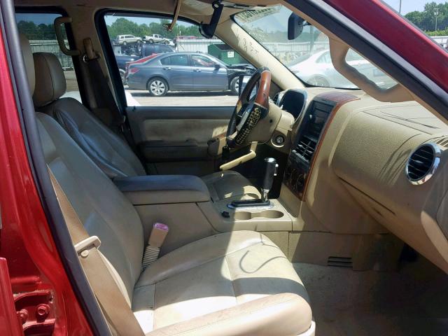 1FMEU64E27UA84467 - 2007 FORD EXPLORER E BURGUNDY photo 5