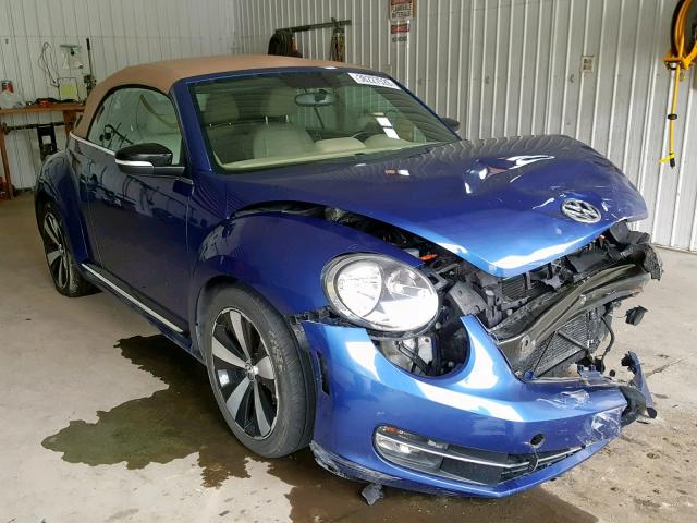 3VW767AT2DM817100 - 2013 VOLKSWAGEN BEETLE TUR BLUE photo 1