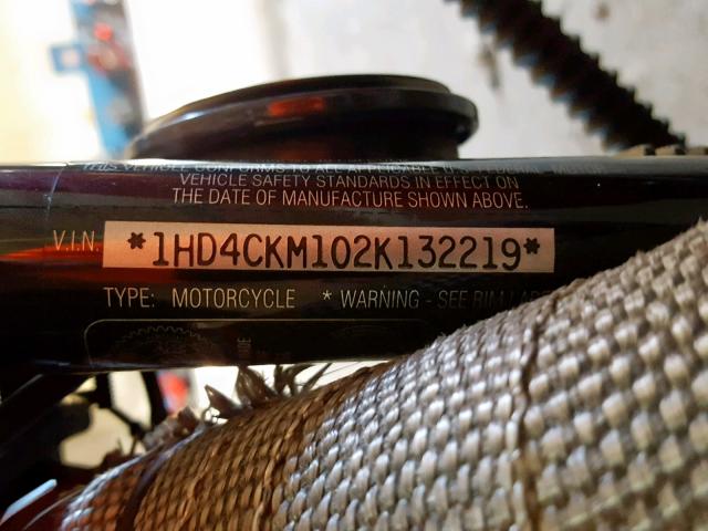 1HD4CKM102K132219 - 2002 HARLEY-DAVIDSON XLH883 R ORANGE photo 10