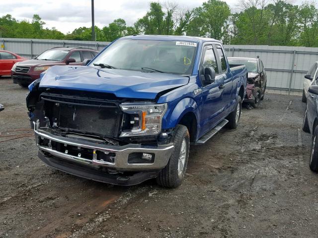 1FTEX1EP4JFB17902 - 2018 FORD F150 SUPER BLUE photo 2