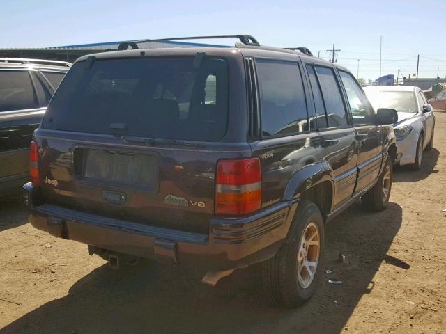 1J4GZ78Y4VC731697 - 1997 JEEP GRAND CHER MAROON photo 4