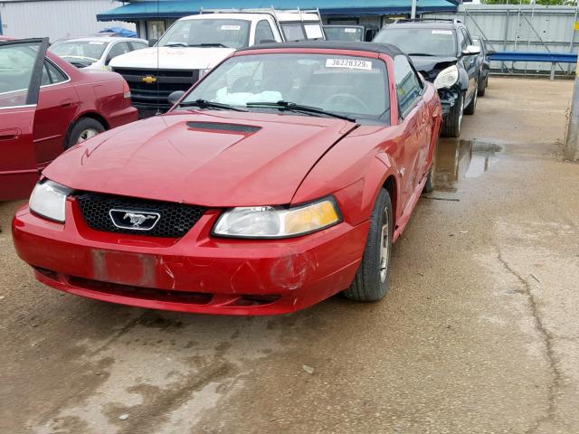 1FAFP4446XF171956 - 1999 FORD MUSTANG RED photo 2