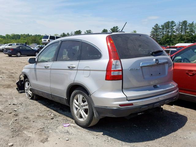 5J6RE4H76BL049720 - 2011 HONDA CR-V EXL SILVER photo 3