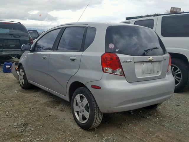 KL1TD66658B038184 - 2008 CHEVROLET AVEO BASE Gümüş foto 3