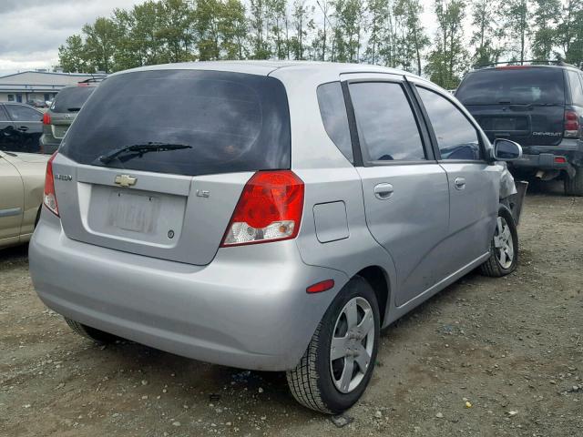 KL1TD66658B038184 - 2008 CHEVROLET AVEO BASE Gümüş foto 4