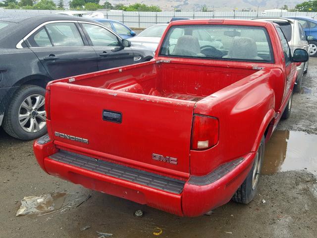 1GTCS14XXW8516574 - 1998 GMC SONOMA RED photo 4