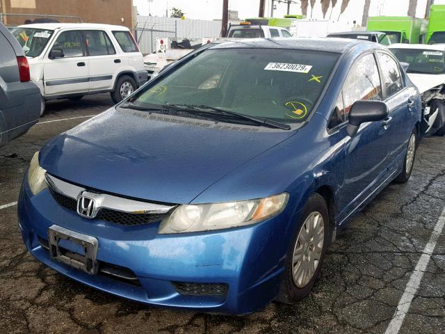 2HGFA16319H342579 - 2009 HONDA CIVIC VP BLUE photo 2