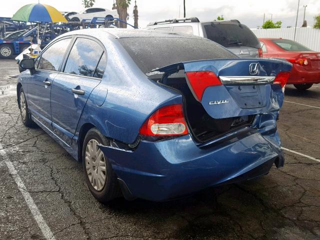 2HGFA16319H342579 - 2009 HONDA CIVIC VP BLUE photo 3