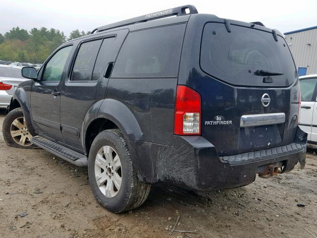 5N1AR18W46C617932 - 2006 NISSAN PATHFINDER BLACK photo 3