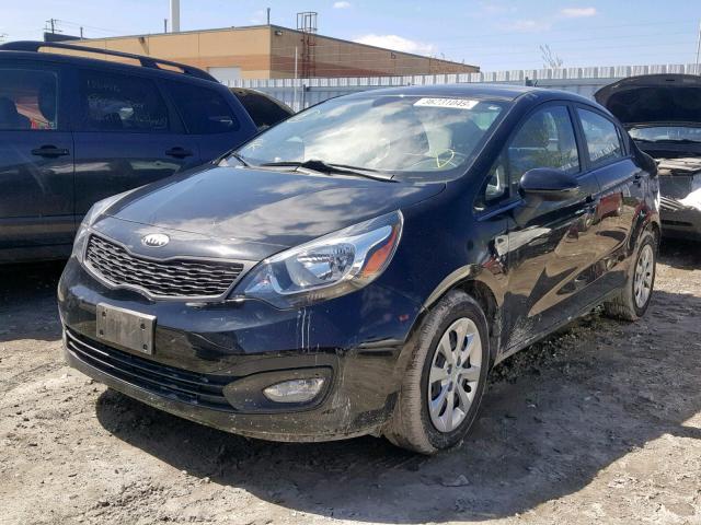 KNADM4A39D6213003 - 2013 KIA RIO LX BLACK photo 2