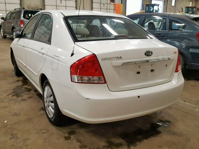 KNAFE221995662489 - 2009 KIA SPECTRA EX WHITE photo 3