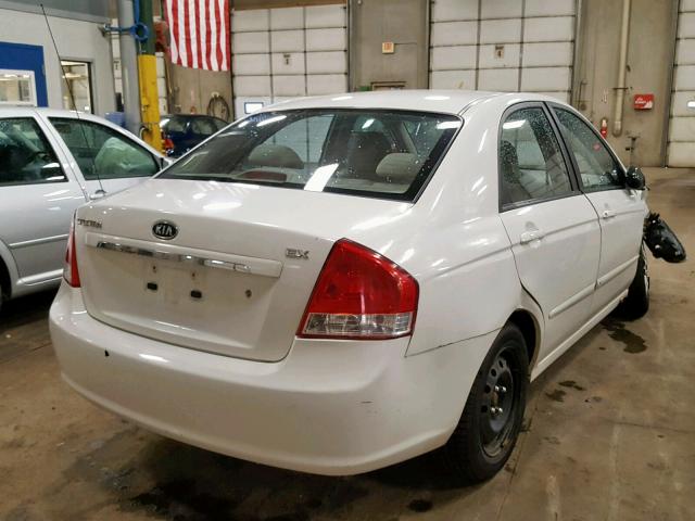 KNAFE221995662489 - 2009 KIA SPECTRA EX WHITE photo 4