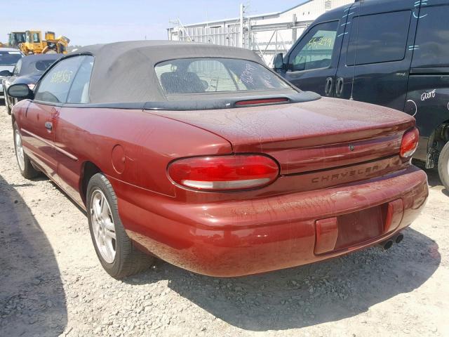 3C3EL45H4WT319890 - 1998 CHRYSLER SEBRING JX BURGUNDY photo 3