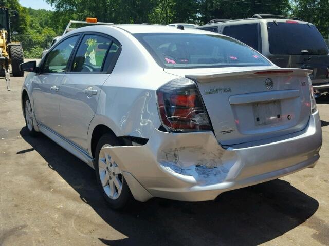 3N1AB6APXBL610459 - 2011 NISSAN SENTRA 2.0 SILVER photo 3