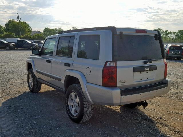1J8HG48K36C334311 - 2006 JEEP COMMANDER SILVER photo 3