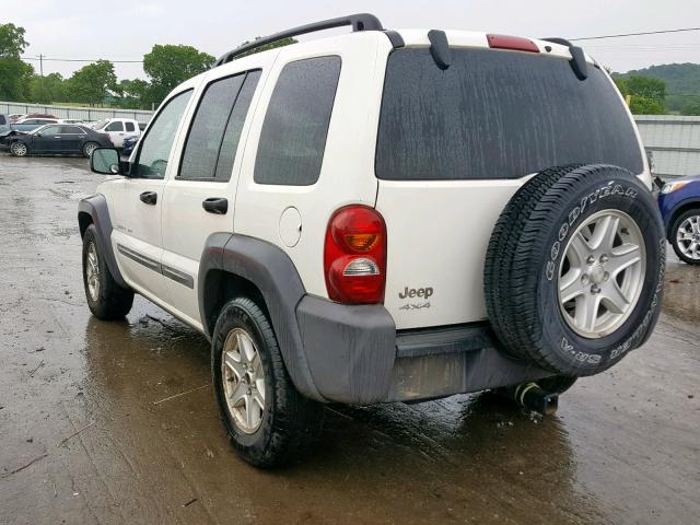 1J4GL48K03W594104 - 2003 JEEP LIBERTY SP WHITE photo 3