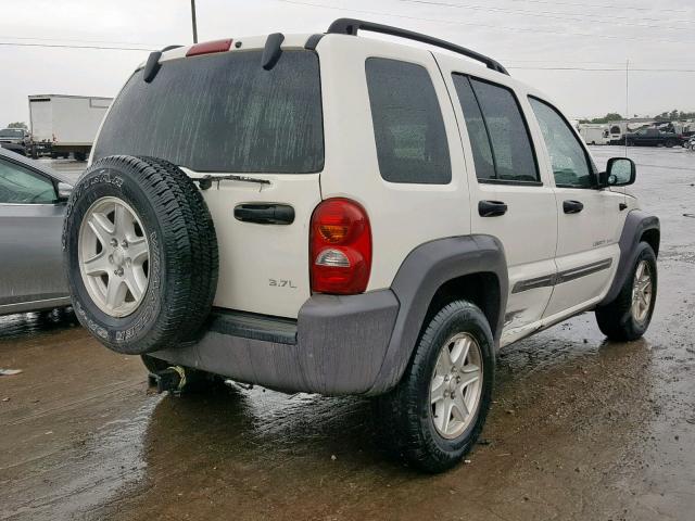 1J4GL48K03W594104 - 2003 JEEP LIBERTY SP WHITE photo 4