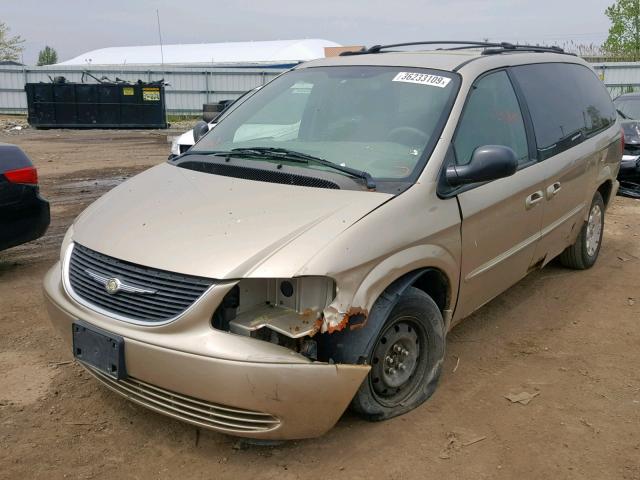 2C8GP44352R757229 - 2002 CHRYSLER TOWN & COU GOLD photo 2