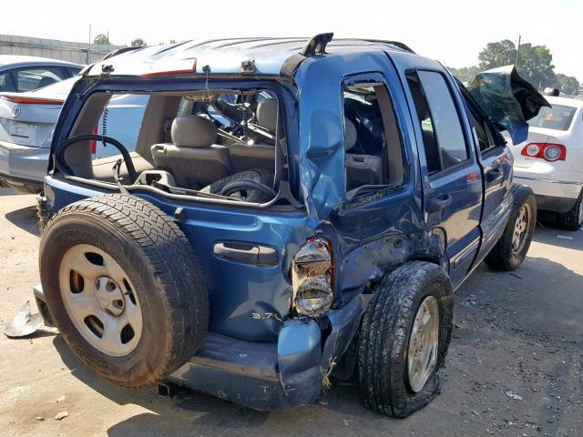 1J4GK58KX3W515093 - 2003 JEEP LIBERTY LI BLUE photo 4