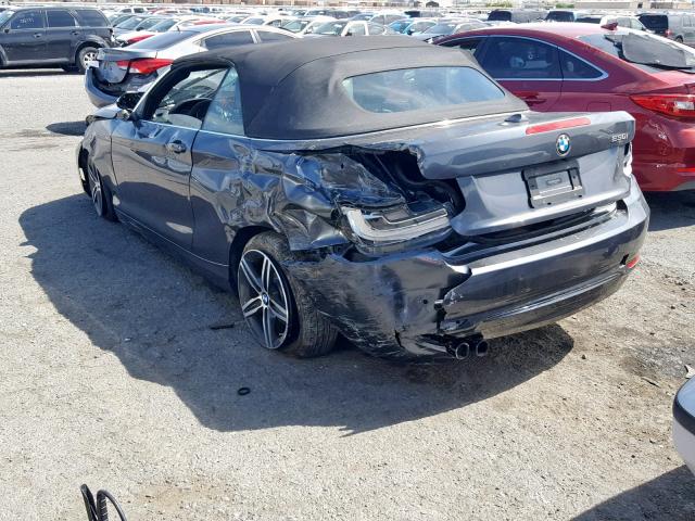 WBA2K9C35HV647311 - 2017 BMW 230I GRAY photo 3