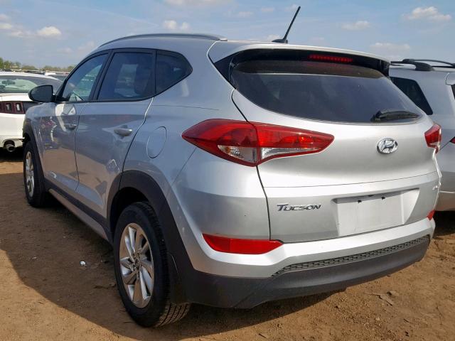 KM8J3CA46HU351543 - 2017 HYUNDAI TUCSON LIM SILVER photo 3