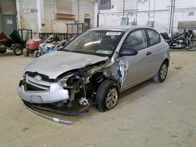 KMHCM36C68U102715 - 2008 HYUNDAI ACCENT GS SILVER photo 2