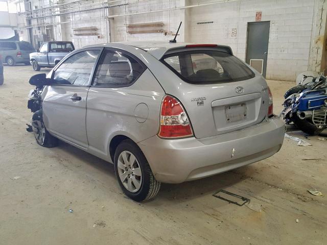 KMHCM36C68U102715 - 2008 HYUNDAI ACCENT GS SILVER photo 3