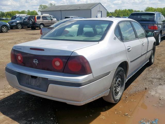 2G1WF52E449151474 - 2004 CHEVROLET IMPALA SILVER photo 4