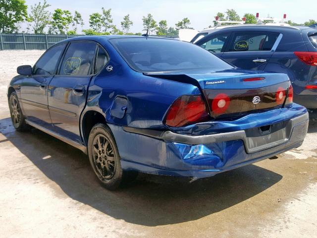 2G1WF52E859107530 - 2005 CHEVROLET IMPALA BLUE photo 3