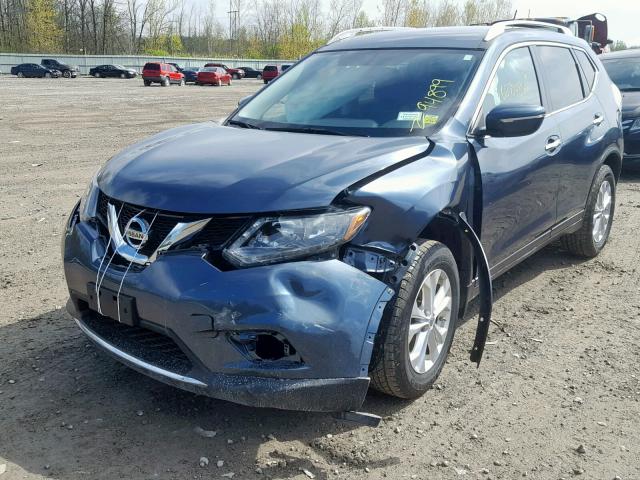 5N1AT2MV7EC802169 - 2014 NISSAN ROGUE S BLUE photo 2