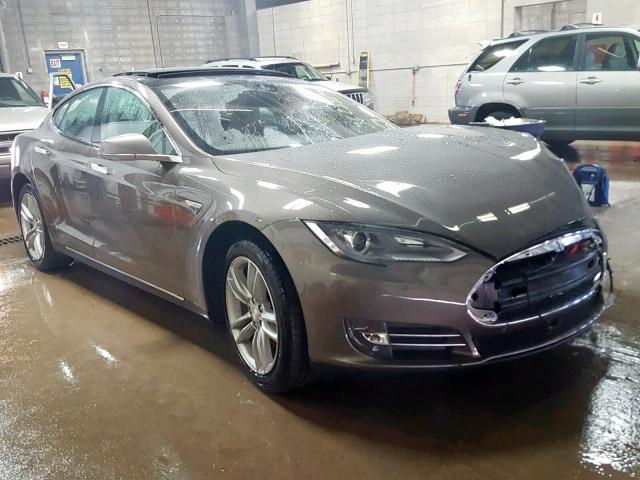 5YJSA1E25FF105200 - 2015 TESLA MODEL S SILVER photo 1