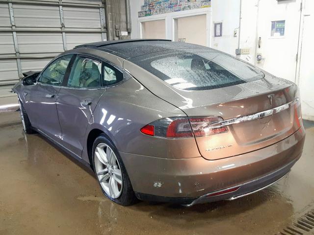 5YJSA1E25FF105200 - 2015 TESLA MODEL S ვერცხლისფერი ფოტო 3