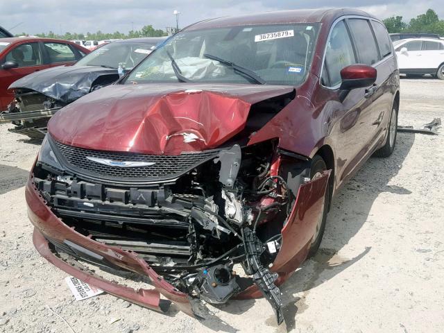 2C4RC1AG6JR130985 - 2018 CHRYSLER PACIFICA L MAROON photo 2