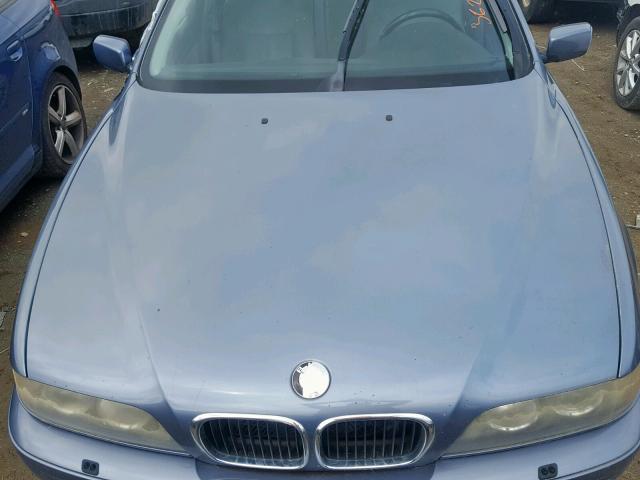 WBADT63422CH98836 - 2002 BMW 5 SERIES BLUE photo 7