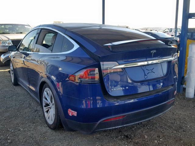 5YJXCAE28HF060286 - 2017 TESLA MODEL X BLUE photo 3