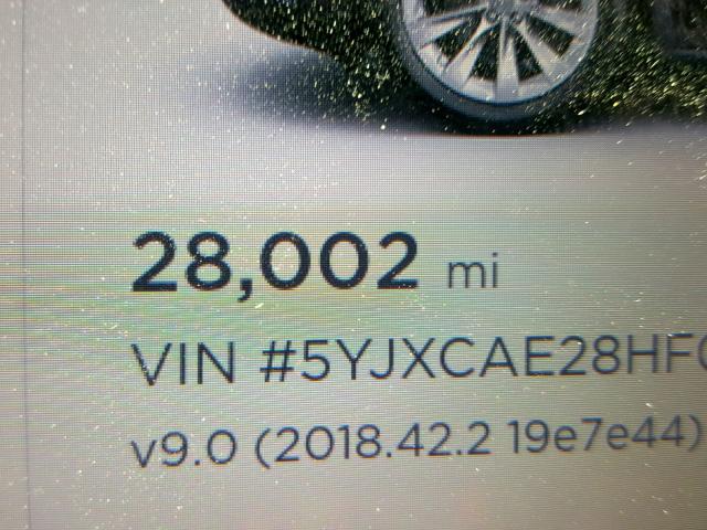 5YJXCAE28HF060286 - 2017 TESLA MODEL X BLUE photo 8