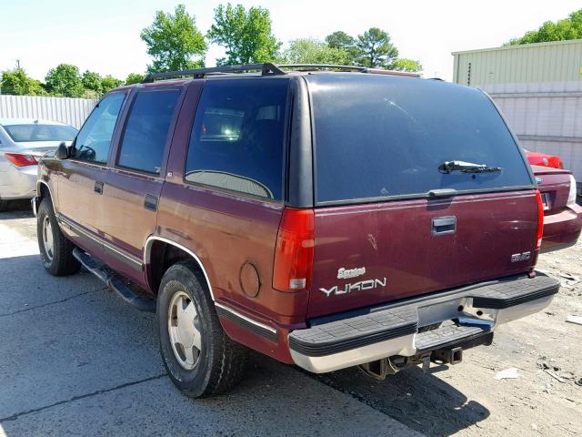 1GKEK13R8WJ714711 - 1998 GMC YUKON RED photo 3