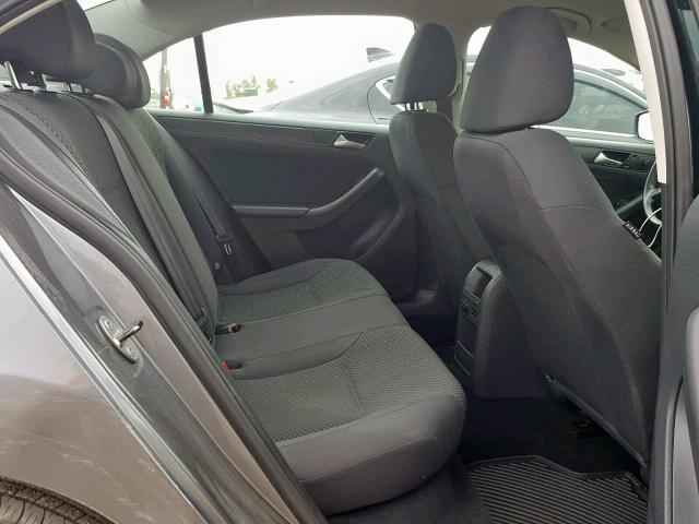 3VW2K7AJ2EM353960 - 2014 VOLKSWAGEN JETTA BASE Մոխրագույն լուսանկար 6