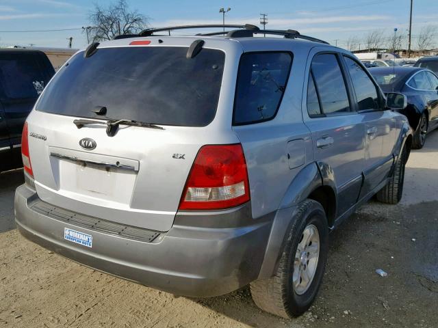 KNDJD733X65515591 - 2006 KIA SORENTO EX SILVER photo 4