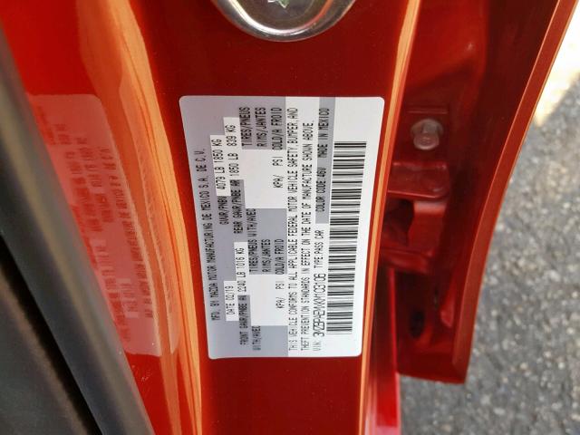 3MZBPAEMXKM103106 - 2019 MAZDA 3 PREMIUM RED photo 10