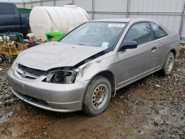 1HGEM21133L809509 - 2003 HONDA CIVIC DX GOLD photo 2