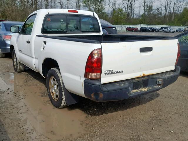 5TENX22N26Z301061 - 2006 TOYOTA TACOMA WHITE photo 3