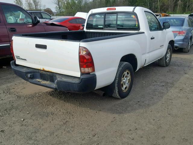 5TENX22N26Z301061 - 2006 TOYOTA TACOMA WHITE photo 4