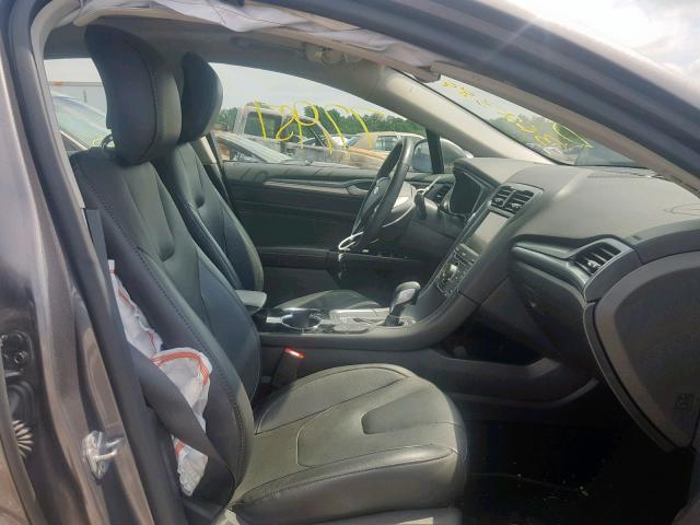 3FA6P0SU2ER239763 - 2014 FORD FUSION TIT GRAY photo 5