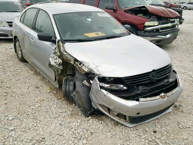 3VW2K7AJ2BM066825 - 2011 VOLKSWAGEN JETTA BASE SILVER photo 1