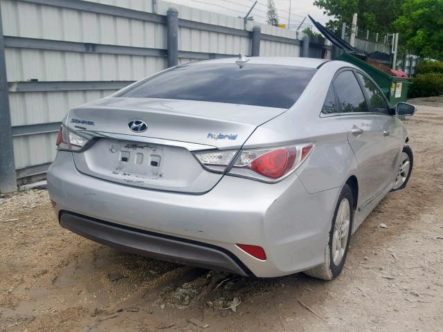 KMHEC4A44CA028691 - 2012 HYUNDAI SONATA HYB SILVER photo 4