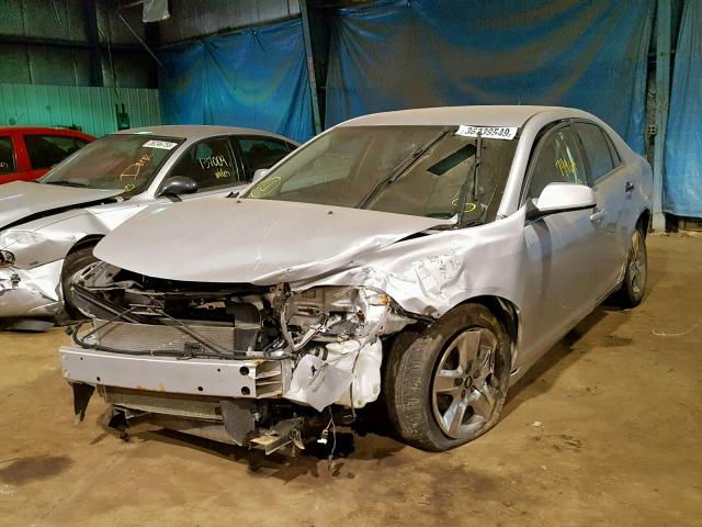 1G1ZC5EB2AF166419 - 2010 CHEVROLET MALIBU 1LT SILVER photo 2