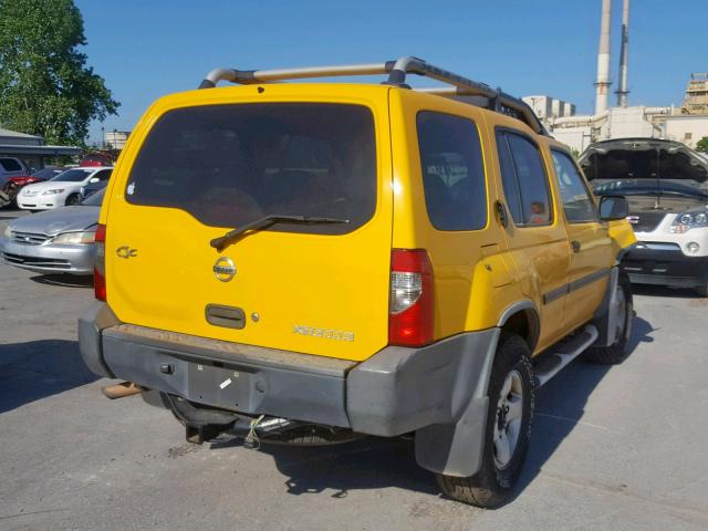 5N1ED28T94C665676 - 2004 NISSAN XTERRA XE YELLOW photo 4