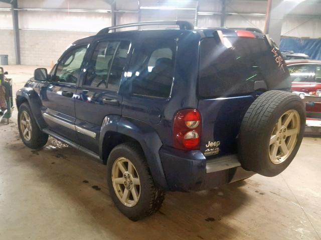 1J4GL58K76W130642 - 2006 JEEP LIBERTY LI BLUE photo 3